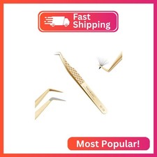 NAGARAKU Precision Fiber Tip Tweezer for Eyelash Extensions Diamond Grip Anti-St