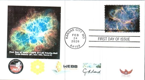 2026 FDC U.S. U6055 $11.95 PRIORITY MAIL STAMP Kansas City 24 February