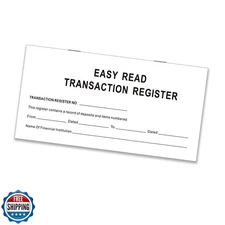 DeBiao 6"×3" Check Registers for Personal Checkbook - Blank Ledger Transactio