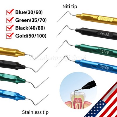 Dental Sybronendo Endo Buchanan Hand Plugger Niti Tip Fill Obturation 4 Pcs Set