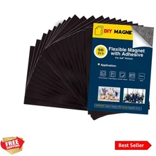 Magnet Sheets with Adhesive Backing for 4x6 PicturesBulk Pack of 96 Pieces,Ad...