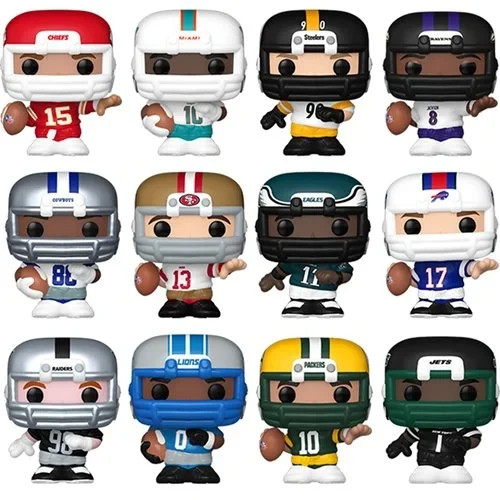 Preorder NFL Funko Bitty Pop! Mini-Figure Singles Display Set Of All 12  Players