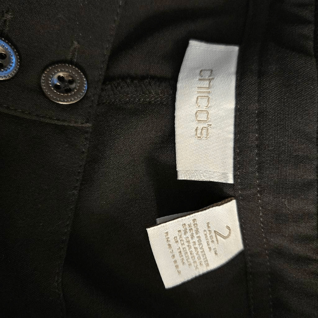 Zenergy (Chico's) black travel pants. Size 1(10-12).#997 View 5