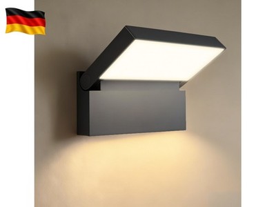 18W AußEnlampe Aussenleuchte LED, Wandleuchte Aussen,90°Schwenkbar, Aussenlampe 
