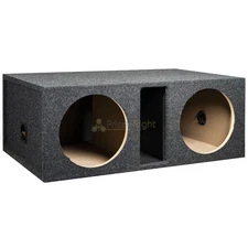 Dual 12" Ported Subwoofer Box Enclosure 3/4" MDF Vented Sub Box RI Audio Carpet