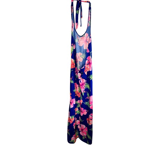 OP Large Junior's Girl's Sleeveless Maxi Blue Pink Sun Dress Kids Size 11 - 13 L - Picture 4 of 6