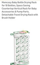 Momcozy Drying Rack for 18 Baby Bottles Space Saving Countertop Vertical Rack