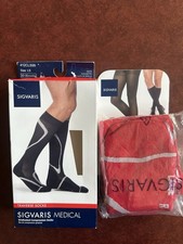 NIB Sigvaris 412CLS99 Graduated Compression Socks 20-30mmHg Size LS Red