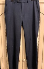 Chaps Pants Mens Dark Blue Straight Leg Total Comfort Business Stretch - 34X32