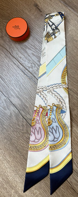 NEW Hermes Grand Apparat Twilly - Ivoire / Marine /  Rose