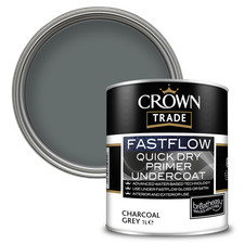 Crown Trade Paint Interior Exterior Fastflow Undercoat | All Sizes| White & Grey