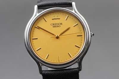 2013 N MINT Seiko Credor 8J81-6A30 Gold HAQ Quartz Mens Watch From