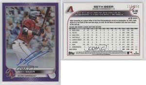 2022 Topps Chrome Rookie Auto Purple Refractor /250 Seth Beer #RA-SBE Auto RC