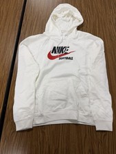 Nike Women s White Sportswear Varsity Pullover Hoodie W31967D S
