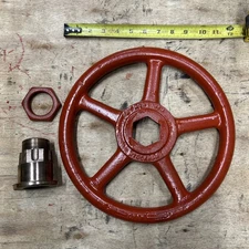 STOCKHAM OS&Y 4” Gate Valve Parts Yoke Nut And Hand Wheel Double Disc Open Left