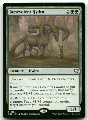 #ad Benevolent Hydra #124 NM Commander: Secrets of Strixhaven SOC Magic MTG $3.69