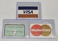 Credit Card Wallet Cards  Visa Master Card American Express Set of 3