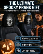 Ghost Face Headrest Covers Scary Car Interior Seat Protector For Truck SUV Auto