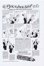 1932 Barbasol Shaving "Henry Has The Little Woman Guessing" Comic Print Ad
