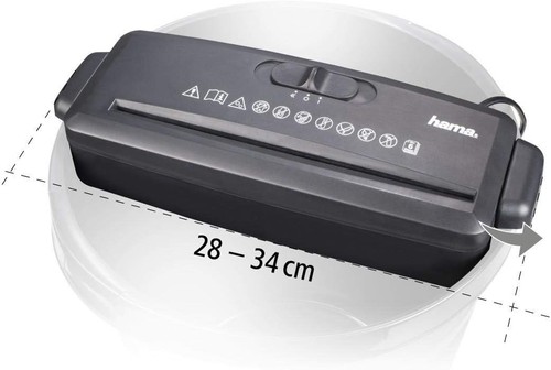 Hama MINI S6 Streifenzerkleinerer schwarz 28/34 cm, 8 mm Streifenschnitt - Afbeelding 6 van 8