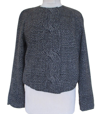 Akris Punto Womens Jacket Size 4 US Gray Black Wool
