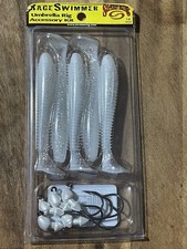 Strike King Rage Swimmer Swimbait Umbrella Rig Kit Pearl Flash 1/8oz, 5 Pack