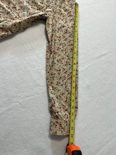 Vintage Lauren Ralph Lauren Western Pearl Snap Shirt Floral Tan Women’s Size S - Picture 7 of 9