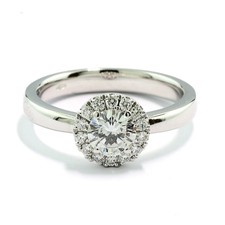 Solitär Brillant beste Farbe E Reinheit VVS1 Zertifikat Ring 750-Weißgold massiv