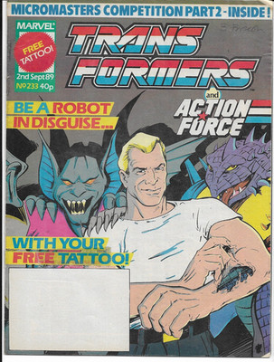 TRANSFORMERS (The) #233 Marvel UK Comics (Sep 1989) Used: Good Condition NO GIFT