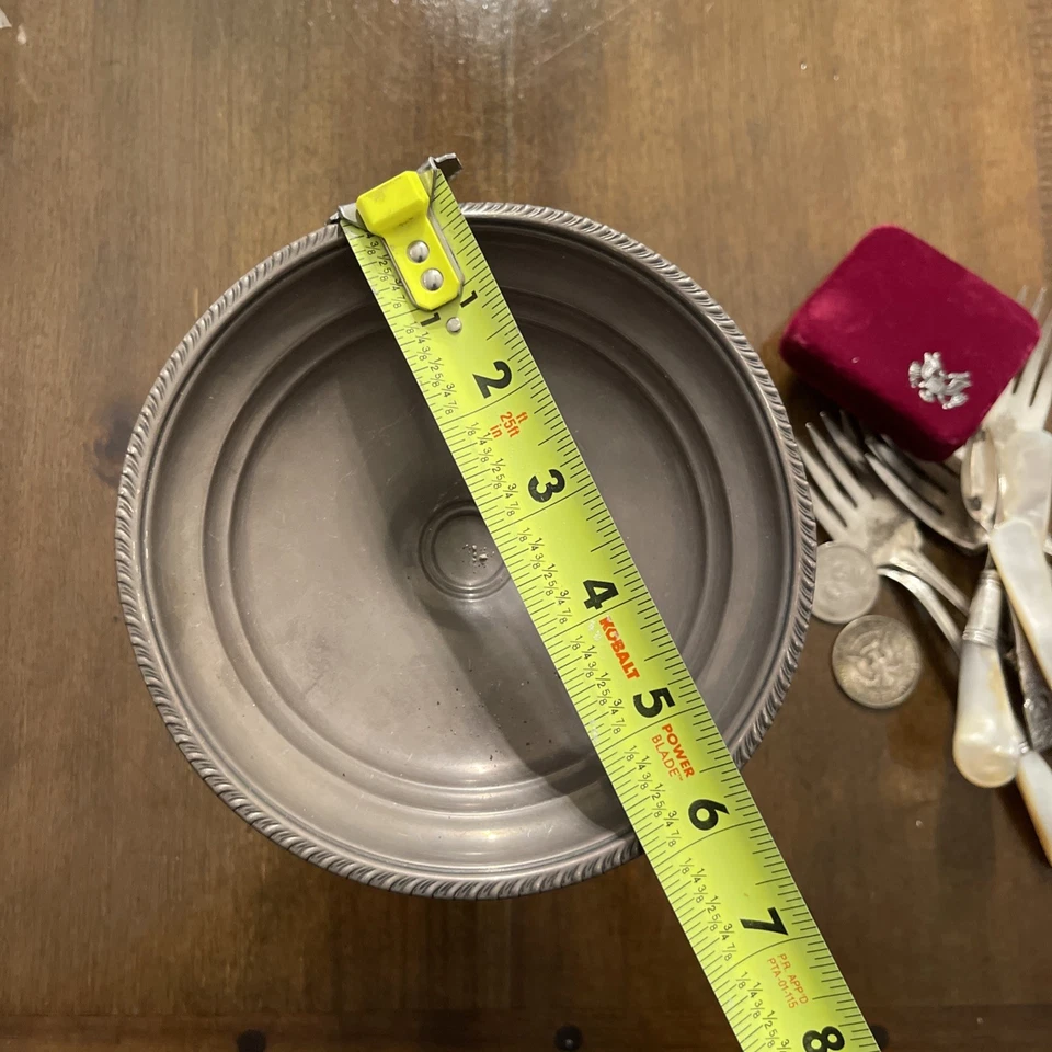 Sterling Silver Weighted Pedestal Compote Candy Dish 6” And Silver Lot !! - Image 4 of 4