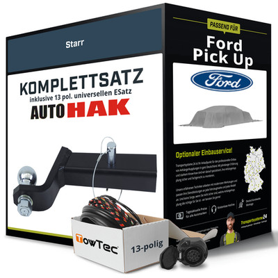 Für FORD Pick Up F150 Anhängerkupplung starr +eSatz 13pol uni. 09.2014-jetzt Set