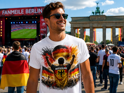 Deutschland Adler T-Shirt Herren Damen Fußball Fan Shirt WM Sommer Geschenk