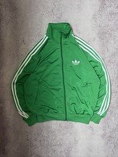 Adidas Originals Vintage Green Track Jacket Trefoil 3 Stripes Full Zip Size L