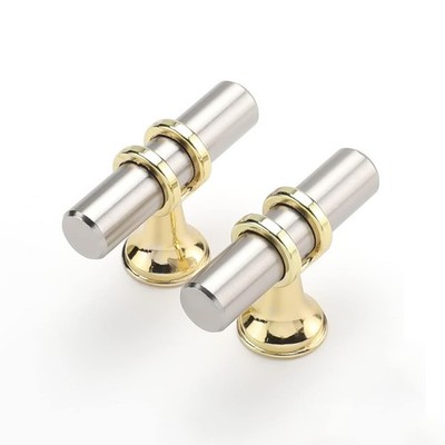 10 Pack Brushed Nickel Cabinet Knobs, Gold Cabinet Knobs Kitchen Handles Gold...