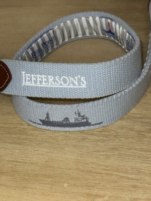 Reel Point Shelter Island Jeffersons Ocean Bourbon Embroidered Belt Size 36