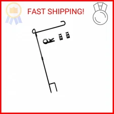 Garden Flag Stand-Holder-Pole with Flag Stopper and Clip Waterproof