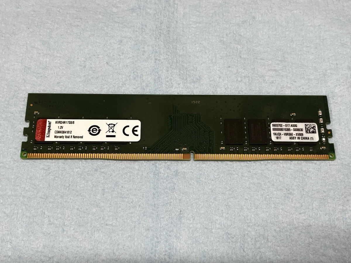 Kingston PC4-19200 (DDR4-2400) Bus Speed Computer RAM 8 GB Total