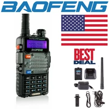 USA Baofeng UV-5R V2+ Dual-Band Two-way Radio Walkie Talkie