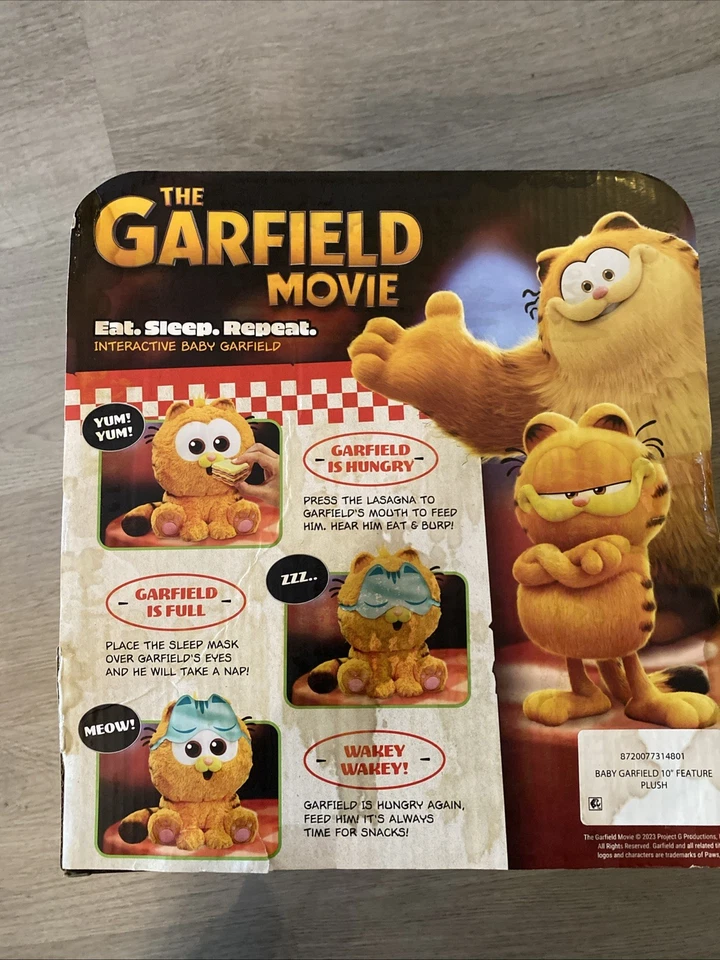 Peluche interactivo Garfield The Movie Eat Sleep Repeat Baby Garfield 10" Foto 3 de 4