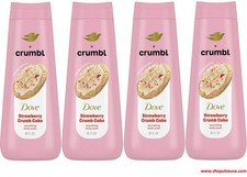 4PK Dove Strawberry Crumb Cake Body Wash Moisturizing 20 oz/ 591 mL