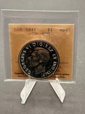 1946 Canadian $1 Dollar ICCS Graded MS60