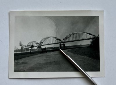Vintage 1941 Davenport Iowa Bridge to Illinois Mississippi River Photo