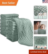 Muslin Burp Cloths 100 Cotton Muslin Cloths 12 Pack Large 20''x10'' Extra So...