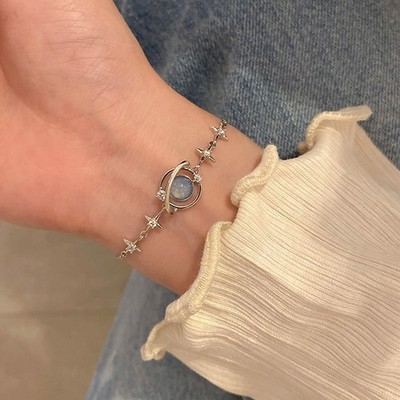 Ladies Fashion Elegant Opal Bracelet Exquisite Cute Zircon Starlight Bangles