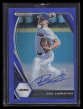 2021 Panini Prizm Draft #PDP162 Ben Casparius Base Autographs Blue Prizm #/99