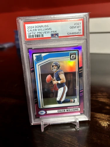 2024 Donruss Caleb Williams Optic Preview Pink RC PSA 10 – Gem Mint Rookie