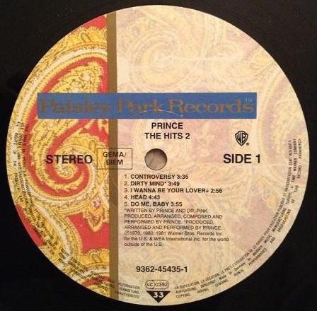 Prince - The Hits 2 Vinyl 1993 2xLP, Comp Europe 9362 45435-1 - Picture 3 of 5