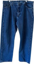 Wrangler Relaxed Fit Straight Leg Jeans Men's 42x33 Blue Denim  Actual 42x32 