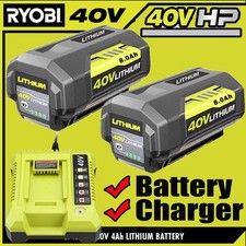 8.0Ah Battery 40 Volt for Ryobi 40V Lithium OP40602 Battery with LED / Charger