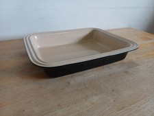 Le Creuset Large 39cm Black Stoneware Rectangular Oven Baking Dish Roasting Tray